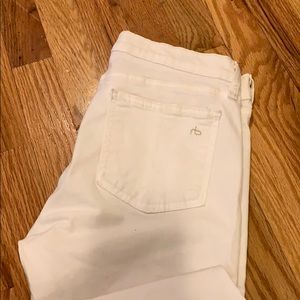 White Rag & Bone Denim with ankle zipper detail